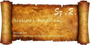 Szotyori Renáta névjegykártya